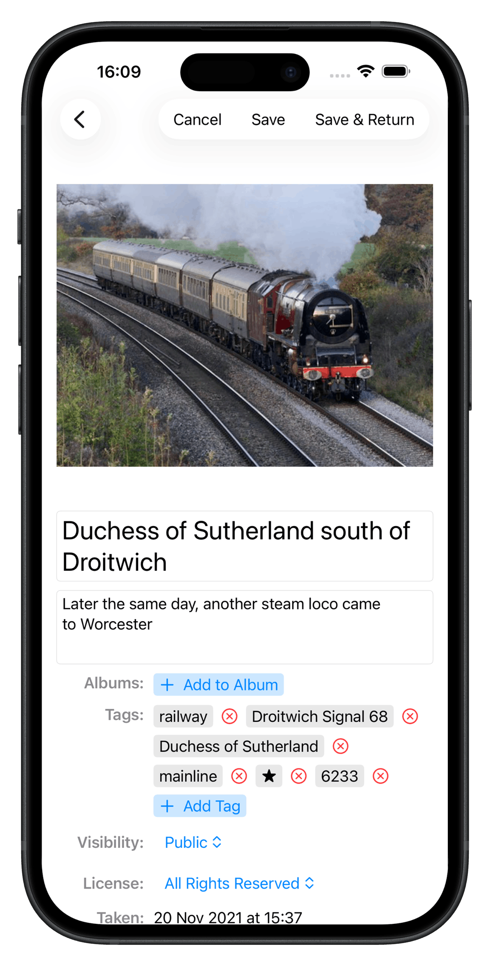 Flicorian photo editing interface